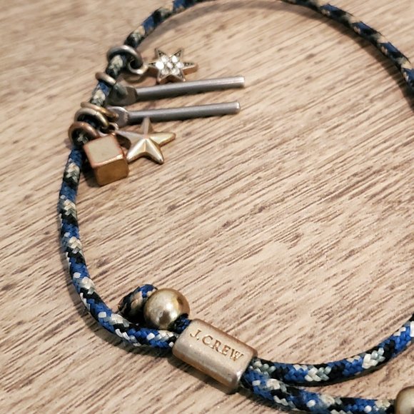 JCrew blue cord and charms bracelet - Picture 3 of 4
